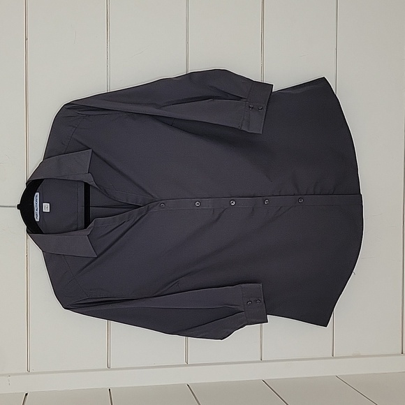 Port Authority Tops - NWOT PORT AUTHORITY large grey 3/4 sleeve button down shirt